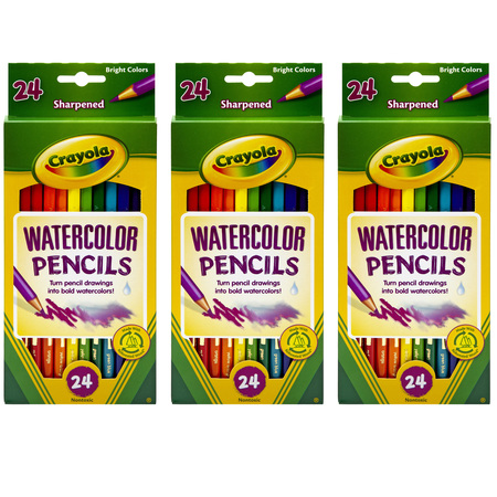 CRAYOLA Watercolor Pencils, PK72, Recommended Age: 6+ Years BIN4304